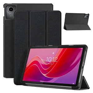 For Lenovo Tab B11/Tab K11/Tab M11 �p �P�[�X �J�o�[�yKONXISA�z�^�u���b�g 11�C���` �Ή� �P�[�X �I�[�g�X���[�v�@�\�t�� �O�܃X�^���h �p�x���� �ω��� �Ϗ� �ϏՌ� �ϋv���ی� �P�[�X(�u���b�N)