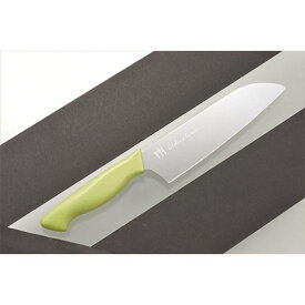 ステンレス三徳包丁/調理器具 【グリーン】 刃渡り：約165mm 樹脂製ハンドル 『キッチンアラモード』