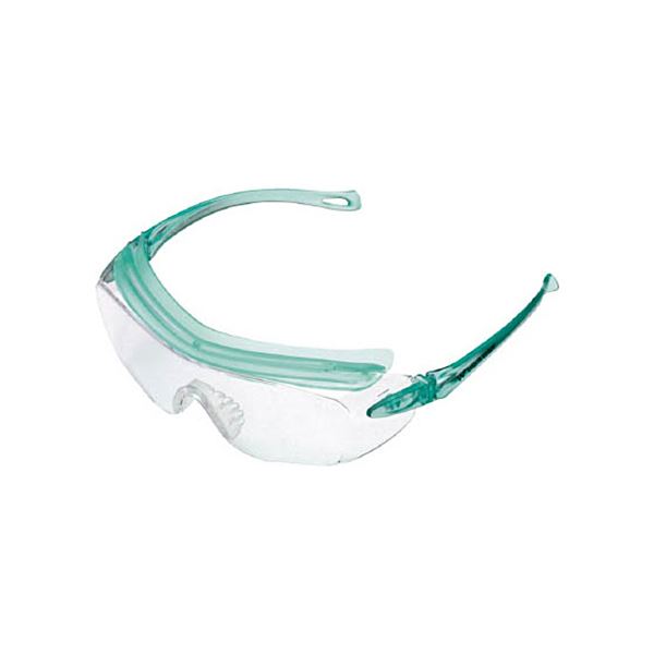 (まとめ）ミドリ安全 一眼型保護メガネ（ソフトクッションタイプ） グリーン VS-101F 1個