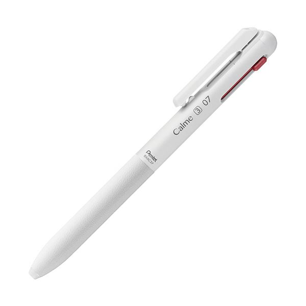 （まとめ）ぺんてる 3色ボールペン Calme(ブリスター仕様) 0.7mm (軸色：グレイッシュホワイト) XBXAC37W 1本【×20セット】：T.M.Bストア
