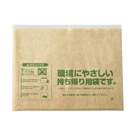 (まとめ）キラックス 食品袋 クラフトエコゴコロ大 1パック（100枚）【×10セット】