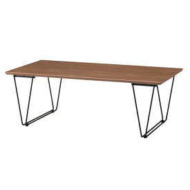 デザインコーヒーテーブル/ローテーブル 【幅110cm】 スチール脚 ブラウン 『アーロン』 END-221BR