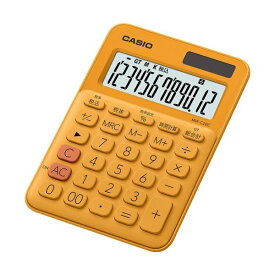 （まとめ）カシオ カラフル電卓 ミニジャストタイプ12桁 オレンジ MW-C20C-RG-N 1台【×5セット】