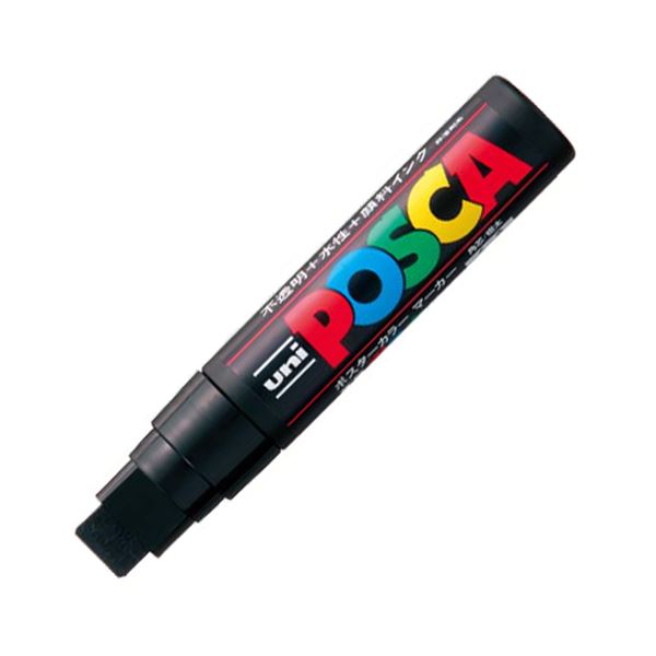 (まとめ) 三菱鉛筆 水性マーカー ポスカ 極太角芯 黒 PC17K.24 1本 【×30セット】のサムネイル