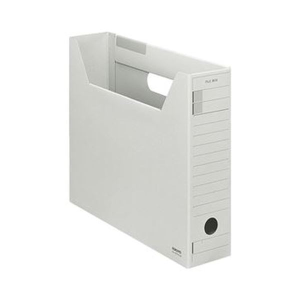 シックなインターグレイ色のファイルボックス。 （まとめ）コクヨ ファイルボックス-FS（Fタイプ）A4ヨコ 背幅75mm グレー A4-SFFN-M 1セット（5冊）【×10セット】