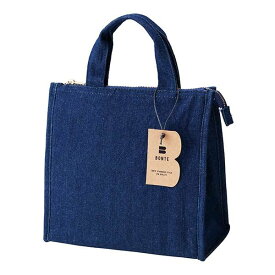 (まとめ) クールランチバッグ/お弁当袋 【角型】 デニム生地 保冷バッグ 『BONTE』 【120個セット】