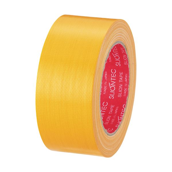 まとめ) スリオンテック カラー布テープ 50mm×25m 黄 343702KL 1巻