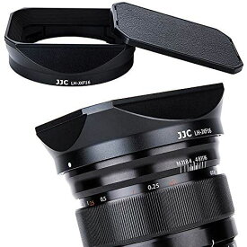 JJC メタル 正方形 レンズフード + フードキャップ 富士フィルムFujifilm Fujinon XF 16mm F1.4 R WR レンズ 用 LH-XF16 互換 X-T4 X-T200 X-A7 X-Pro3 X-Pro2 X-T3 X-T2 X-T1 X-T30 X-T20 X-T10 に対応