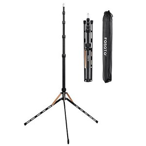 FOSOTO ���C�g�X�^���h 220cm �R���p�N�g �Ɩ��X�^���h �X�g���{�X�^���h �A���~�� 5�i �O�r �B�e �ʐ^�X�^�W�I�p �܂肽���ݎ� �P�[�X�t�� �S�[���h