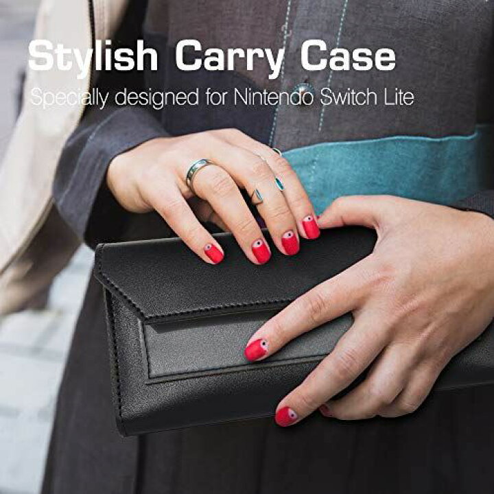 楽天市場 Switch Lite ケース Timovo スイッチライト ケース Nintendo Switch Lite 収納ポーチ 革製 保護バッグ 高品質 防塵 耐衝撃 6枚ゲームカード収納 磁気バックル開け閉め仕様 持ち運び便利 オシャレ 可愛い Black Gray T M Bストア