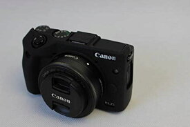 Canon キヤノン PEN EOS M3 カメラカバー シリコンケース シリコンカバー カメラケース 撮影ケース ライナーケース カメラホルダー、Koowl製作、外観が上品で、超薄型、品質に優れており、耐震・耐衝撃・耐磨耗性が高い (ブラック)