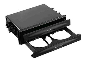 1DIN 2段 ドリンクホルダー フリーボックス 小物入れ 空きスペース活用でスッキリ&便利