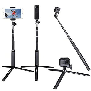 Smatree ���B��_ RICOH ���R�[ theta/GoPro/1/4�l�W���R���p�N�g�J����/�X�}�[�g�t�H���Ή��ł����@�\�Z���J�_ ��v�Ōy�� �L�k���� �O�r�t���iSQ2�j