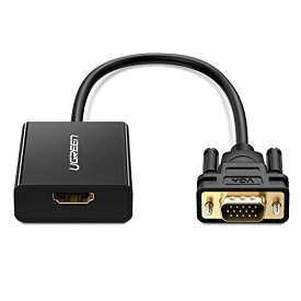 UGREEN HDMI(メス)to VGA（オス）アダプタ HDMI 変換 VGA （逆方向に非対応）音声出力 HDCP対応 1080P ビデオ変換アダプ【For TV Stick/Chromecast/Rasberry Pi//TV Boxに対応】