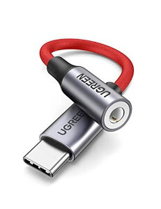 UGREEN 3.5mm�C���z���ϊ��P�[�u�� USB C to 3.5MM 4�ɃC���z���[�q�ϊ��A�_�v�^ �w�b�h�t�H���W���b�N���ϋv �n�C���] DAC���� (��)