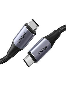 UGREEN USB C to USB CP[uyPDΉ 100W/5A}[d4K / 60Hzfo 10Gbps 1mzUSB 3.1 Gen 2^Cvc P[u MacBook Pro, MacBook Air, iPad Pro, Galaxy Note 10, S10, Pixel 4 XLtype c@Ή