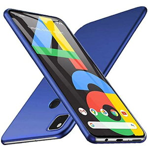Google Pixel 4a ケース【LASTE】Pixel 4a ケース 軽量 スリム 耐久性 薄型 PC 指紋防止 耐衝撃カ Google Pixel 4a レンズ保護 スマートフォンケース (ネイビーブルー)