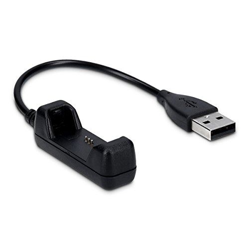 kwmobile 舗 お洒落 対応: Fitbit Flex 2 USB 充電ケーブル 充電 スペア ブラック チャージャー フィットネストラッカー -