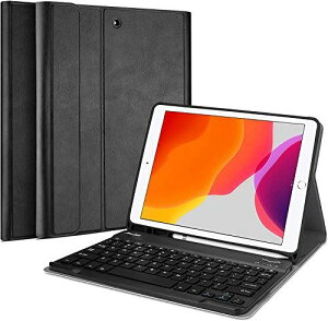 ProCase iPad 10.2" �L�[�{�[�h�P�[�X 2020/2019 �X�����V�F�� �y�� �X�}�[�g�J�o�[ �y���z���_�[ ���C�@�\ ���O���\�ȃ��C�����X�L�[�{�[�h�t�� �Ή��[���F iPad 10.2" ��8���� 2020/��7���� 2019 - �u