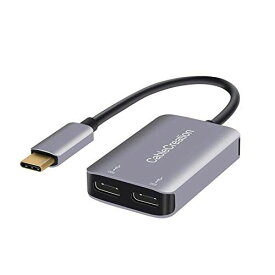 USB Cヘッドフォンオーディオアダプタ， CableCreation 2-in-1 Type-C to デュアルType-Cハブデジタルオーディオ＆PD 充電ポート付き，USB C端子付きGoogle Pixel 2/3， Galaxy Note 9/S8/S9/S10等に適用 スーペスグレー