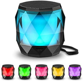 LFS 小型 ミニ Bluetooth ポータブル スピーカー コンパクト たまごのサイズ LED/TWS/マイク搭載 ワイヤレス ブルートゥース メーカー 日本語取扱説明書付き