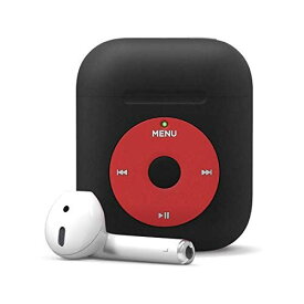 【elago】 AirPods 対応 ケース シリコン 製 カバー 耐衝撃 ノスタルジック レトロ デザイン 衝撃 吸収 傷防止 保護 アクセサリー [ Apple AirPods1 / AirPods2 Wireless Charging Case エアーポッズ 対応 ] AW6 CASE ブラック