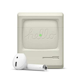 【elago】 AirPods 対応 ケース シリコン 製 カバー 耐衝撃 ノスタルジック レトロ デザイン 衝撃 吸収 傷防止 保護 アクセサリー [ Apple AirPods1 / AirPods2 Wireless Charging Case エアーポッズ 対応 ] AW3 CASE クラシックホワイト