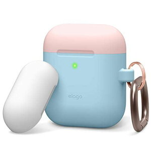 elago AirPods �Ή� �P�[�X �J���r�i �t �V���R�� �� �J�o�[ �ϏՌ� ���h�~ �����h�~ �ی� �A�N�Z�T���[ [ Apple AirPods1/AirPods2 �G�A�[�|�b�Y �Ή� ] DUO HANG CASE �p�X�e���u���[