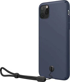 【elago】 iPhone 11 Pro Max 対応 ケース 薄型 ストラップ付 カバー シンプル ポリカーボネイト スリム ハードケース 側面 フルカバー スマホケース [ Apple iPhone11 Pro Max アイフォン11プロマックス 対応 ] SLIMFIT STRAP CASE ジーンインディゴ