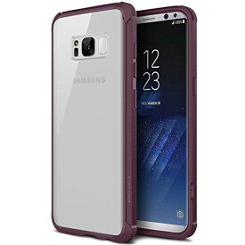 【OBLIQ】 Galaxy S8 Plus 対応 ケース 耐衝撃 Naked Shield 米軍MIL規格取得 衝撃吸収 クリア スリム ハイブリッド カバー [ ギャラクシー S8 プラス 専用 ] プラムオーキッド