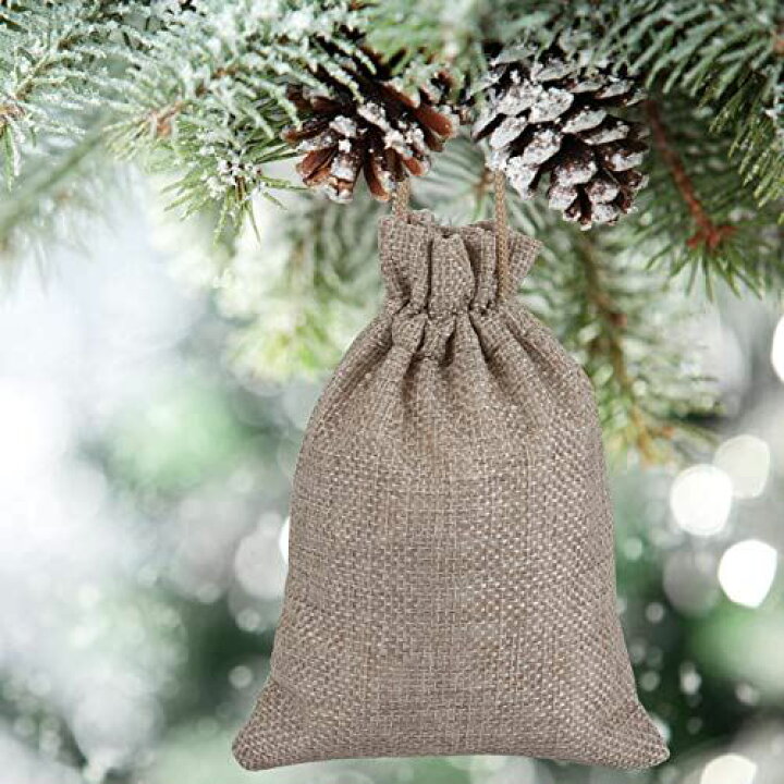 楽天市場 Naler 巾着袋 ラッピング袋 ナチュラル ギフトバッグ 無地 麻袋 リネンクリスマス 小分け袋 誕生日 プレゼント 結婚式 雑貨 小物収納 持ちやすい 24枚セット 10 14cm T M Bストア