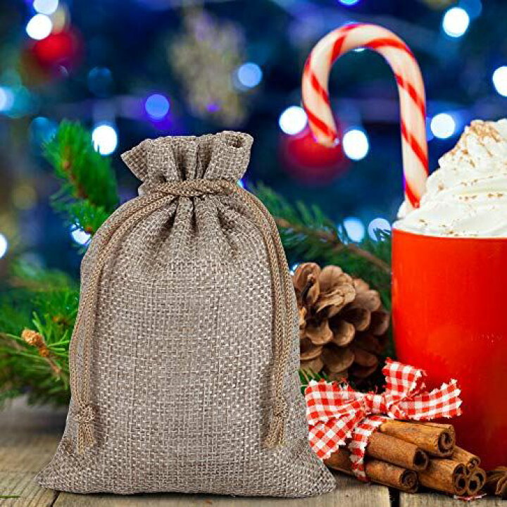 楽天市場 Naler 巾着袋 ラッピング袋 ナチュラル ギフトバッグ 無地 麻袋 リネンクリスマス 小分け袋 誕生日 プレゼント 結婚式 雑貨 小物収納 持ちやすい 24枚セット 10 14cm T M Bストア