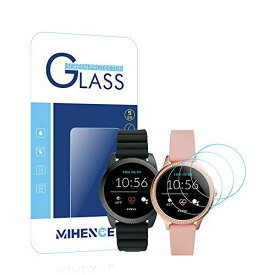 【3枚入り】 Mihence Compatible [フォッシル] FOSSIL Gen 5E 保護フィルム， 9H ガラス保護フィルム 対応 Fossil Gen 5E (42mm / 45mm) Smartwatchスマート腕時計 2.5Dラウンドエッジ ウォッチ指紋防止保護膜