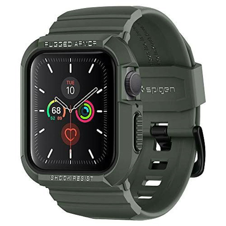 楽天市場】【Spigen】 Apple Watch バンド 一体型 ケース Series SE/Series 6 / Series 5 /  Series 4 40mm 対応 落下 衝撃 吸収 ラギッド・アーマー プロ ACS00547 (ミリタリー・グリーン) : T.M.Bストア