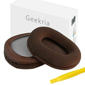 Geekria イヤーパッド SONY MDR-7506, MDR-V6, MDR-CD900ST 対応 交換 用 ヘッドホンパッド　イヤークッション (Thick Brown Velvet)