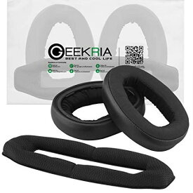 Geekria イヤーパッド + ヘッドバンド Sennheiser ゼンハイザー GSP 600, GSP 670, GSP 500 ゲーミングヘッドセット 等 対応 交換 用 ヘッドホンパッド イヤーパッド イヤークッション セット (earpad+headband)