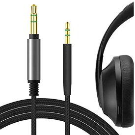 Geekria ケーブル Bose Noise Cancelling Headphones 700, NCH700, QuietComfort 35 II, QC35, QC25, SoundTrue 等 ヘッドセット に対応 交換 用 ヘッドホン ケーブル コード (3.5mm オス to 2.5mm オス 1.7m) 高耐久ナイロン Black - without Volume Control