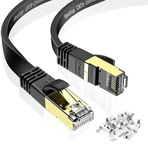 Veetop 50m LANP[u CAT8 JeS8 tbg tRlN^ RJ45 ܐ܂h~  ő40Gbps 2000MHz 26AWG dV[h Ɨp p\R [^[ f ADSL f PS4 XboxɑΉC[Tl