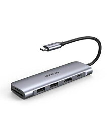 UGREEN USBハブ Type-C PD 100W 急速充電 USB C ハブ 3.0 2ポート拡張 HDMI 4K SD MicroSDカードリーダー 6in1 タイプC ドック MacBook Pro Surface Go Dell XPS HP Spectre Galaxy S10 S9 Huawei P30 Proなどに対応