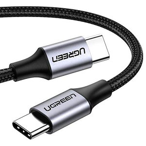 UGREEN PDΉ USB Type C P[u 60W 3A }[d ^CvC Android [dP[u ϋviC҂ fh~ MacBook iPad Pro 2018 Xperia XZ1 Galaxy S9+ Pixel 3 2 XL HUAWEI P30 P20 LiteUSB-C@ƌ݊ (1