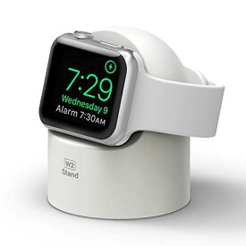 【elago】 Apple Watch 対応 充電 スタンド シリコン 充電ドック アクセサリー [ AppleWatch SE & Series6 Series5 Series4 40mm / 44mm & Series3 Series2 series1 38mm / 42mm アップルウォッチ 対応 ] W2 STAND ホワイト
