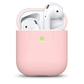 【elago】 AirPods 対応 ケース シリコン 製 シンプル 保護 カバー 耐衝撃 傷防止 保護 アクセサリー [ Apple AirPods1 / AirPods2 Wireless Charging Case エアーポッズ 対応 ] AIRPODS CASE ラブリーピンク