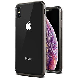 【VRS】 iPhone Xs Max 対応 ケース 耐衝撃 クリア 衝撃 吸収 ハイブリッド 薄型 スリム 透明 カバー スマホケース [ Apple iPhoneXs Max アイフォンXsマックス 対応 ] Crystal Bumper メタルブラック