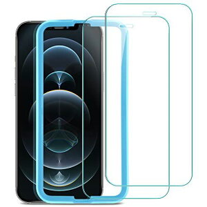 ESR iPhone12Pro Max �p �K���X�t�B���� 2������ �����K���X �K�C�h�g�t�� �t���ی�t�B���� 6.7�C���`