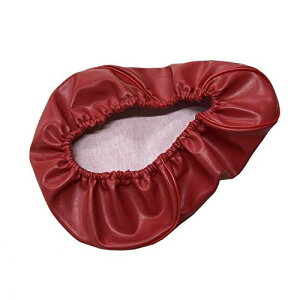 ホンダ リトルカブ(C50) 専用設計 シートカバー 被せる 強力ゴムタイプ 日本製(厚手生地)【生地色:赤/パイピング赤】被せるタイプ CHRIS-HCR1003-C40P40