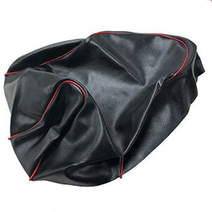 ホンダ ライブディオ(AF34 AF35) /ライブディオSR/ライブディオZX 専用設計 シートカバー 日本製(厚手生地)【生地色:黒/パイピング色:赤】張替タイプ CHRIS-HCH1006-C90P40