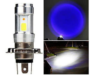 �o�C�NLED�w�b�h���C�g H4 Hi/Lo-�|�[�y(POOPEE) 12W DC9-85V Bridgelux COB�`�b�v 1200LM �h�� ���P�x ���ɐ� �z���C�g&�u���[�G���W�F�� ���������p
