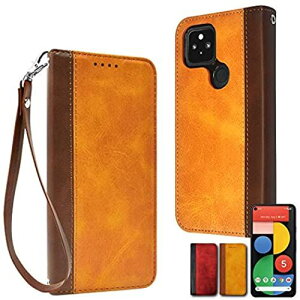 VYJEB(shizukawill) Google Pixel 5 5G au GOG01 softbank 蒠^ P[X Jo[ Vv {v P[X gh oCJ[ Yellow Brown × Brown CG[uE×uEF J[h[ Xg