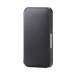 �G���R�� iPhone 12 / 12 Pro �P�[�X Qi�[�d�Ή� �\�t�g���U�[ ���Εt �u���b�N PM-A20BPLFY2BK