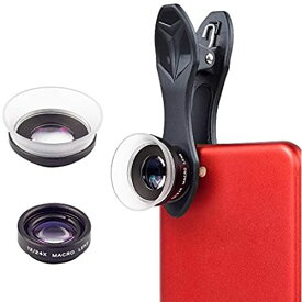 Apexel マクロレンズ スマホ 12x/24xマクロレンズ スマホ用レンズ スマホ用撮影セット クリップ式レンズ スマートフォン用カメラレンズ 簡単装着 iPhone Android などに適用されます。 2 in 1 マクロレンズ